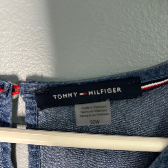 Tommy Hilfiger Womens Blue Denim Tiered Sleeveless Babydoll Dress - Picture 4 of 9